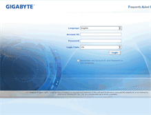 Tablet Screenshot of manage.faq.gigabyte.com